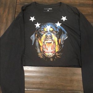 fashion nova cropped long sleeve tee